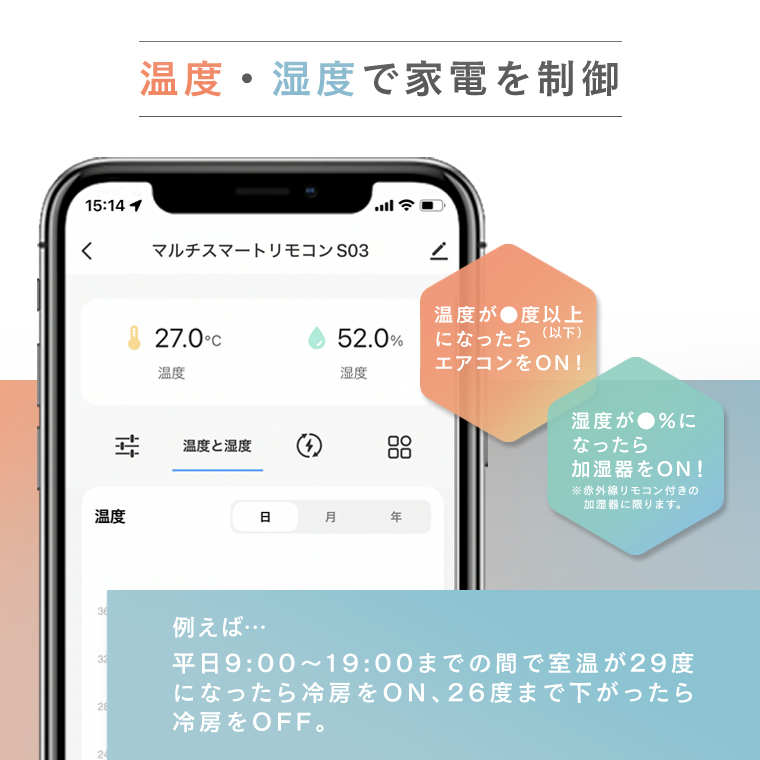 マルチスマートリモコン 温度湿度センサー内蔵 エジソンスマート アレクサ対応 エアコン 照明 家電 学習リモコン WiFi スマホ Alexa Google Home Siri スイッチ | Edison Smart | 13