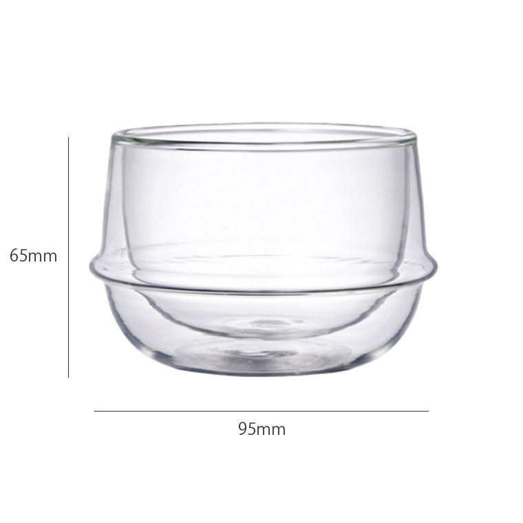 2個セット キントー ダブルウォールグラス KINTO KRONOS ティーカップ 200ml おしゃれ 保温 保冷 食洗機 電子レンジ対応 デザート皿 透明 お茶 耐熱ガラス 北欧 | KINTO | 02