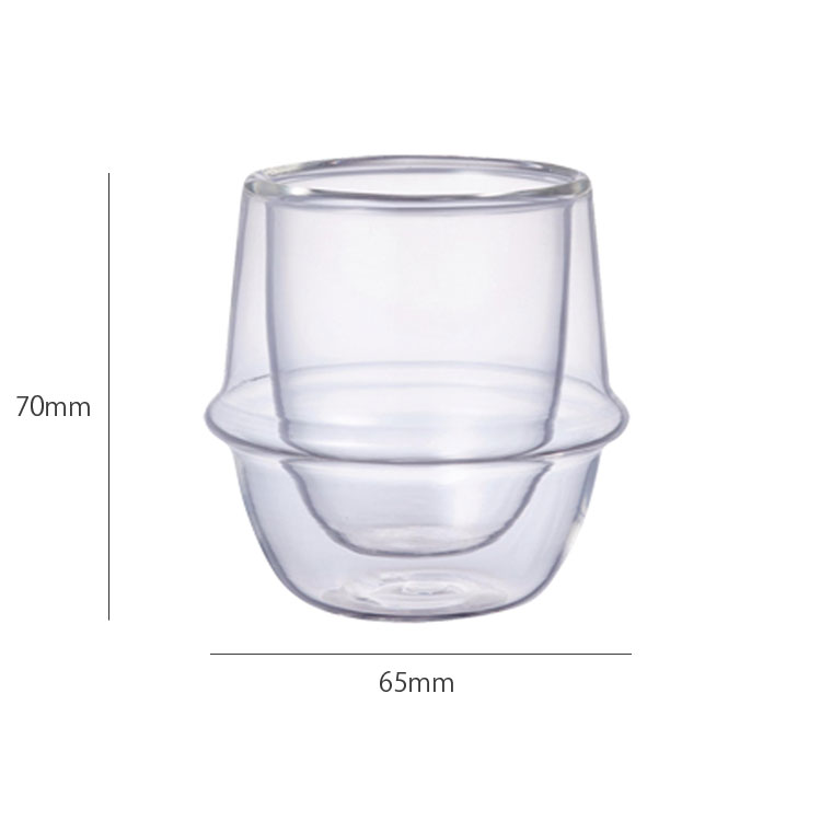 2個セット キントー ダブルウォールグラス KINTO KRONOS エスプレッソカップ 80ml おしゃれ 北欧 ペアグラス プレゼント ギフト コップ 耐熱 二重 保温保冷 マグ | KINTO | 03