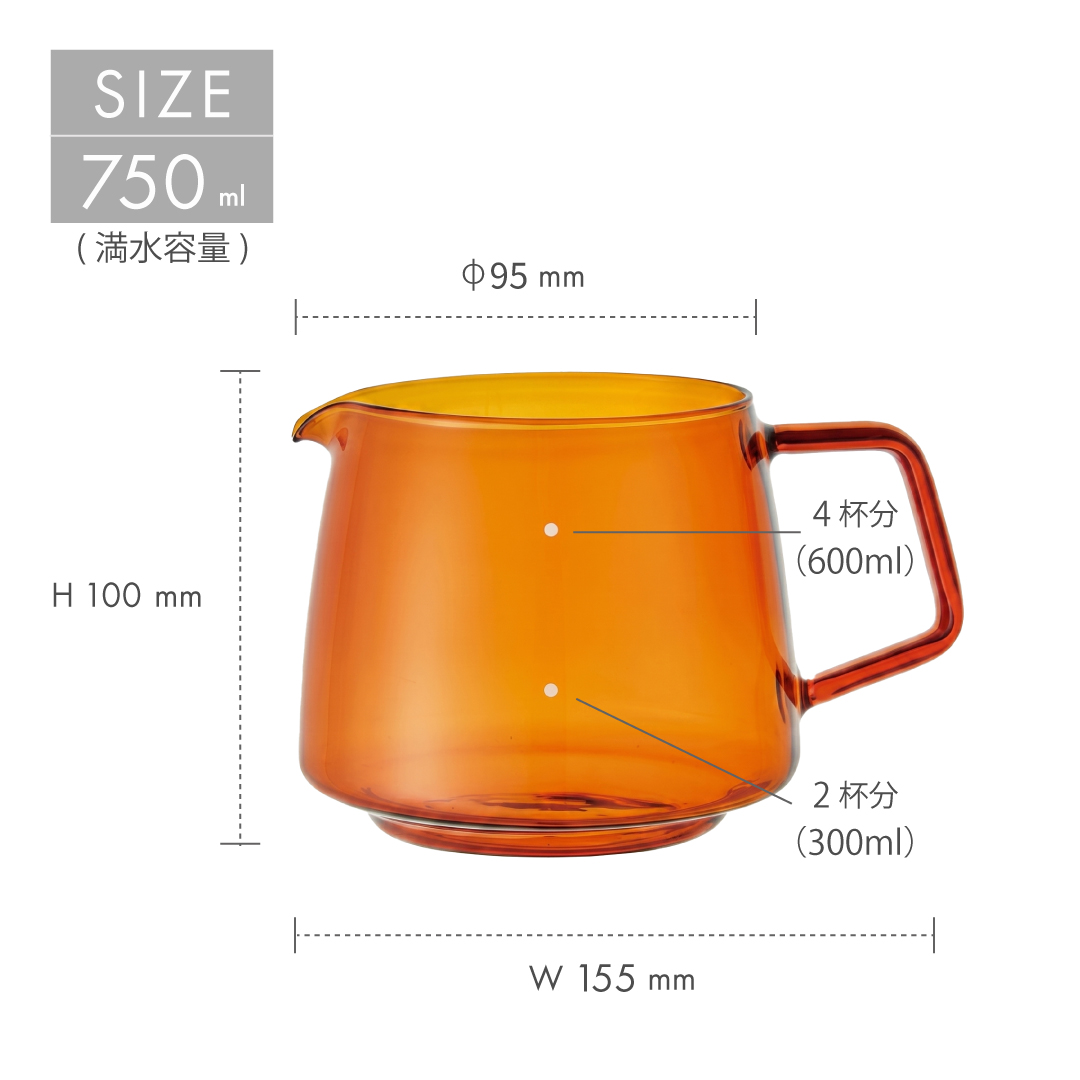KINTO（キントー） セピア ジャグ 4cups SEPIA 750ml 耐熱ガラスポット