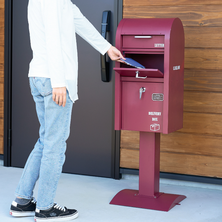 ポスト一体型宅配ボックス 置き型 屋外 セトクラフト 宅配BOX付