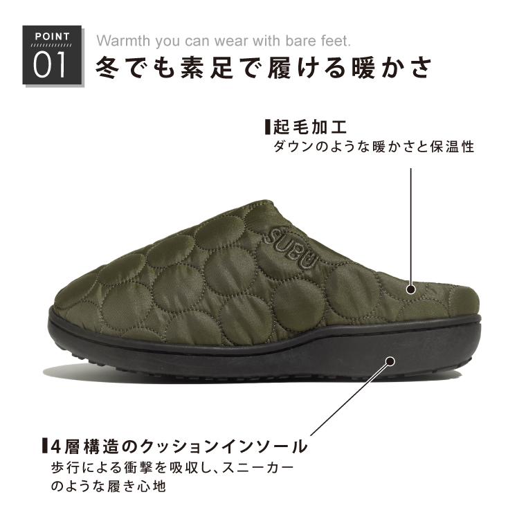 SUBU Circle 秋冬用サンダル 2025年 スニーカー レディース メンズ キッズ用 歩きやすい 正規品 ドット スリッポン かかとなし スリッパ おしゃれ 外履き 室内 | SUBU | 09