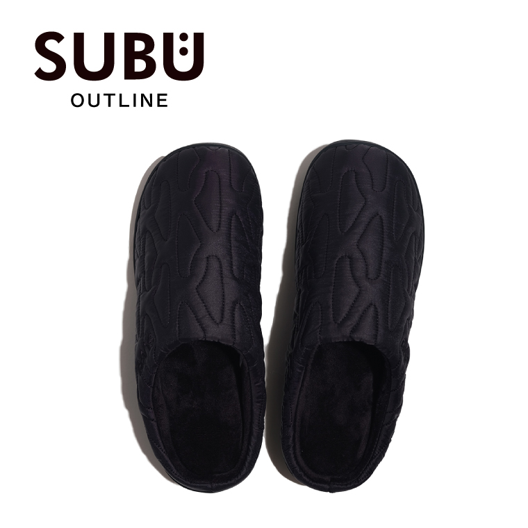SUBU Outline 2025 スブ柄 秋冬用サンダル おしゃれ スリッパ レディース メンズ キッズ スリッポン ファー ボア 暖かい 防寒 ルームシューズ 室内用 外履き用 | SUBU | 01