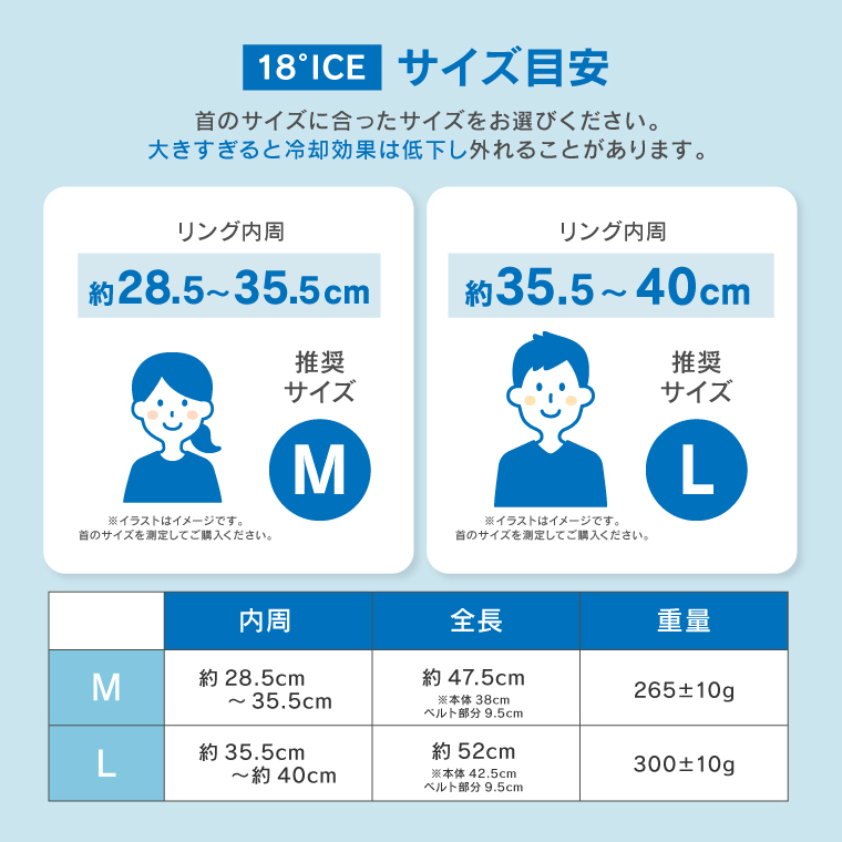 ICE RING（アイスリング） SUO 18℃ WBAND2 Lサイズ クールリング 長