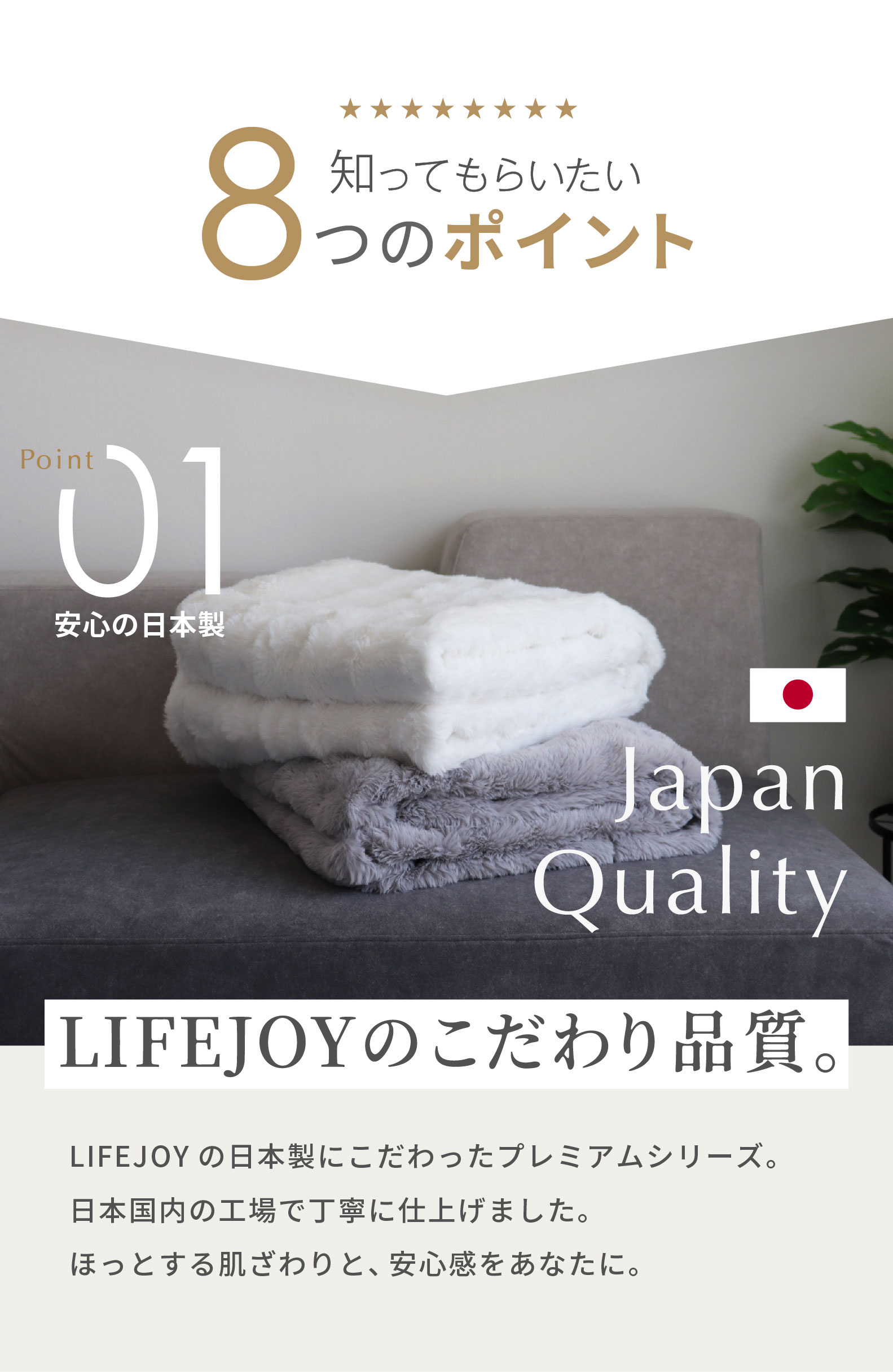 ライフジョイ（LIFEJOY） 電気毛布 日本製 洗える 掛け敷き タイマー付