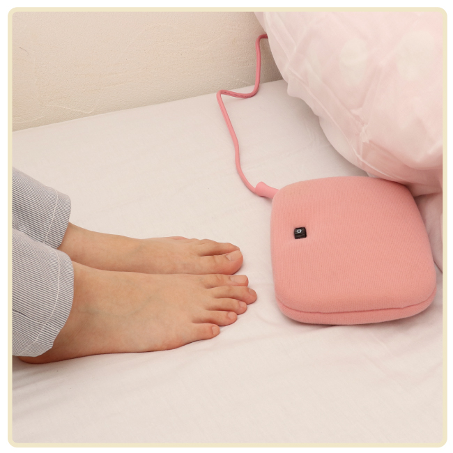 電気あんか 平形 足元 足用 温度調節つき 電気湯たんぽ 省エネ 16cm