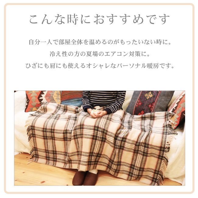 日本製 電気毛布 ひざ掛け 160cm×82cm 全4色 大判 洗える ダニ退治