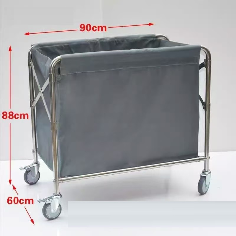 ランドリーワゴン 折りたたみ式、業務用ハンドトラック サービスカート