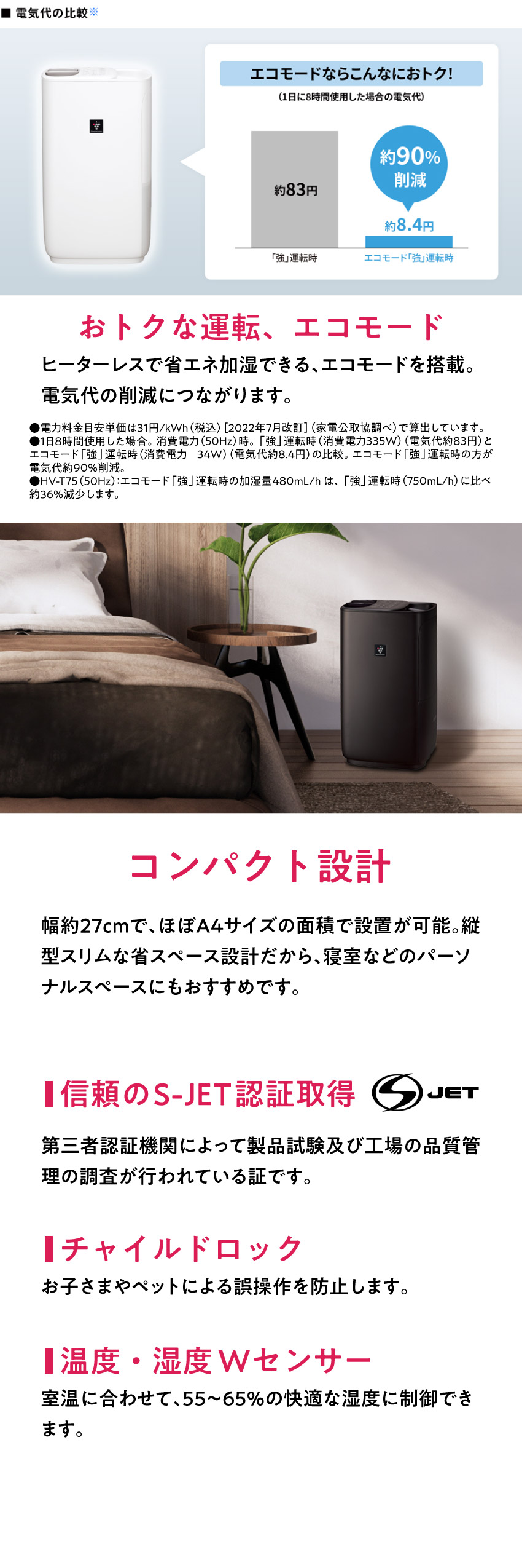 加湿器 SHARP シャープ プラズマクラスター加湿器 ホワイト