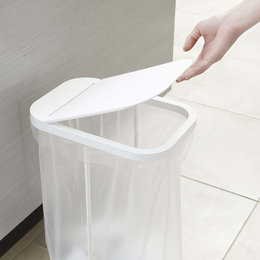 【匿名配送】山崎実業 ゴミ袋ホルダー ルーチェ LUCE ホワイト 3個セット 楽天市場】山崎実業 ルーチェ 分別ゴミ袋ホルダー 30L〜45L ホワイト