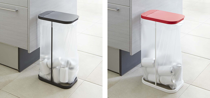 分別ゴミ袋ホルダー 3個セット LUCE ルーチェ 山崎実業 ホワイト