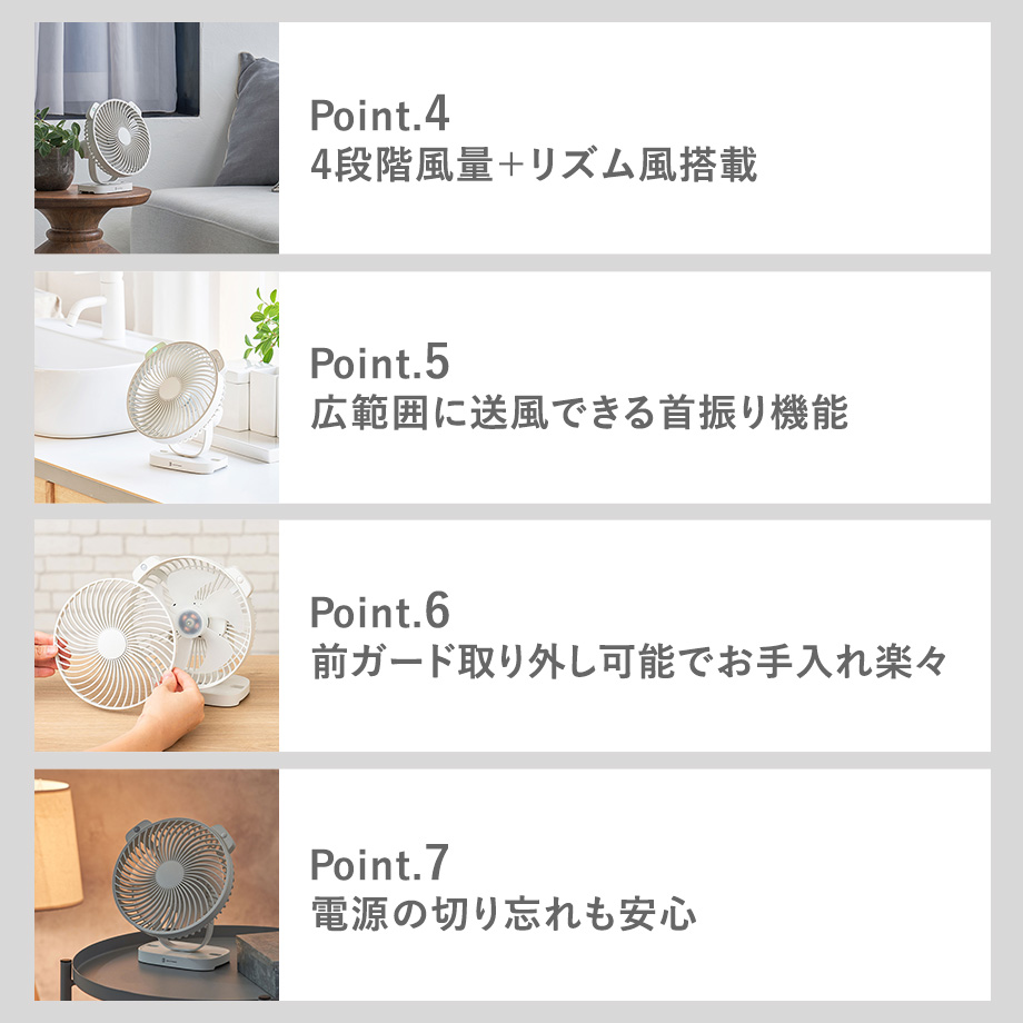 Life on Products 暑さ指数表示付人感センサーマグネットファン
