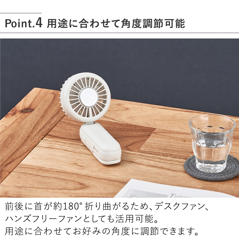 LCAF036 ペルチェ冷却機能ダブルファン カラビナ付 用途に合わせて角度調節可能