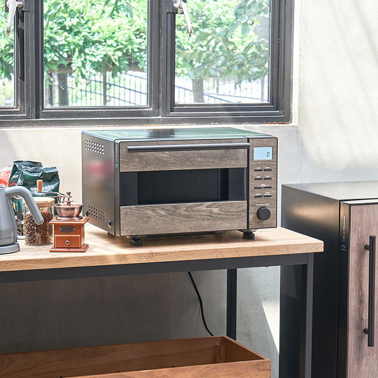 オーブンレンジ 電子レンジ Life on Products ライフオンプロダクツ LPRKC004 フラットタイプ 18L グリル 発酵機能 オーブン コンパクト 縦開き 省エネ 料理 | Life on Products | 17