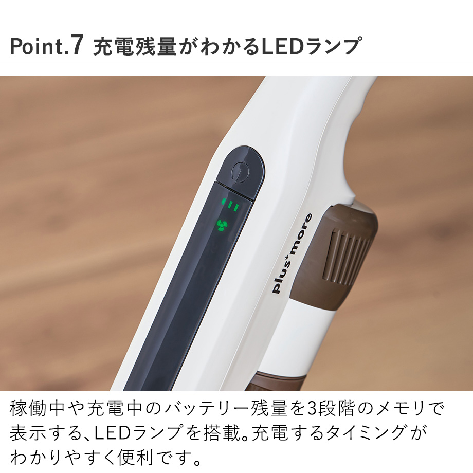 コードレス掃除機自立式 フィルター 3段階吸引力切替 収納スタンド付 軽量 掃除機 コードレス スティック型 11000Pa ハイパワー 軽量 分解対応 4