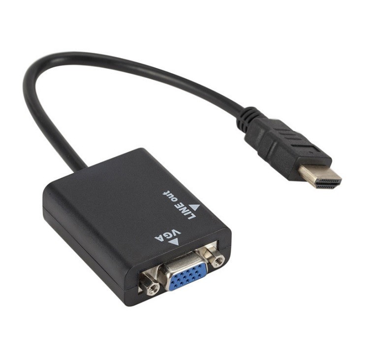 HDMI TO VGA 変換アダプター 音声出力付き HDMI VGA 信号変換機 VGAコンバーター 変換アダプタ 1080P対応  LP-HDMITOVGA :LP00406:ライフパワーショップ