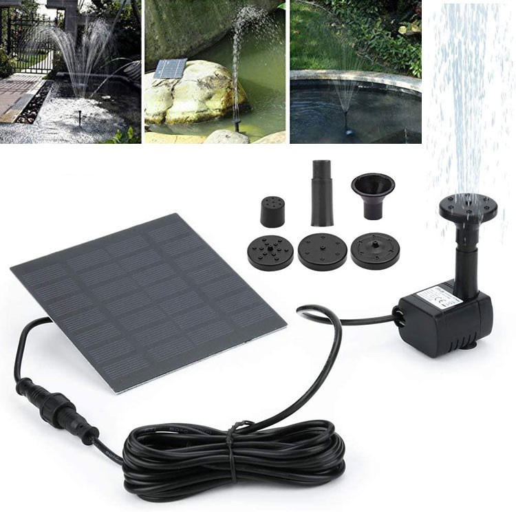 ソーラーパネル発電噴水 池でも使えるソーラー池ポンプ 家庭用ポンプ
