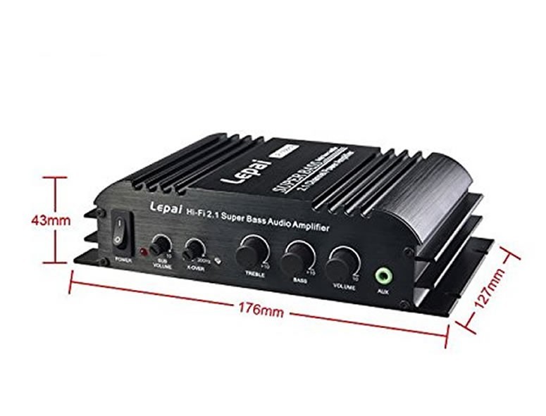 LEPY 高品質 重低音 HIFI デジタルアンプ オーディオアンプ 2×40Wのメイン出力 (電源付き) LP-168S  :LP00582:ライフパワーショップ 通販 