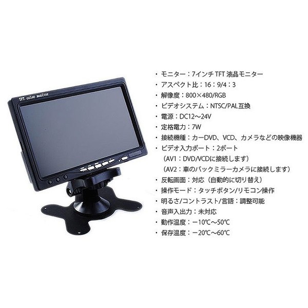 車載用？　カメラ4台とモニター バックカメラ 4方向 サイドカメラ フロントカメラ これ一台で4