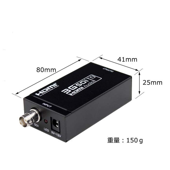 MINI SDI TO HDMI 変換器 SDI HDMIコンバーター HD-SDI・SD-SDI