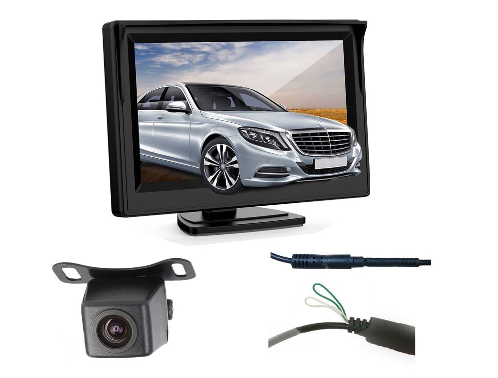 5インチオンダッシュモニターバックカメラセット 映像2チャンネル 小型