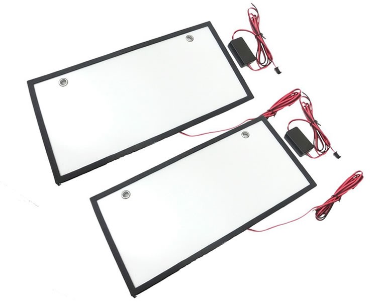 字光式ナンバープレート用LED お得な2枚セット 全面発光 12V専用 薄型