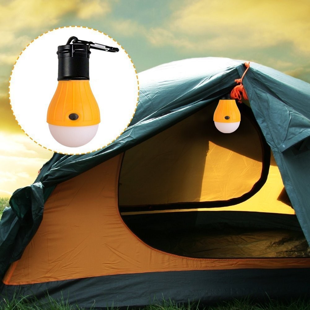 野外アウトドア 吊式 3LED電球 夜釣り キャンプ 登山 テントランタン
