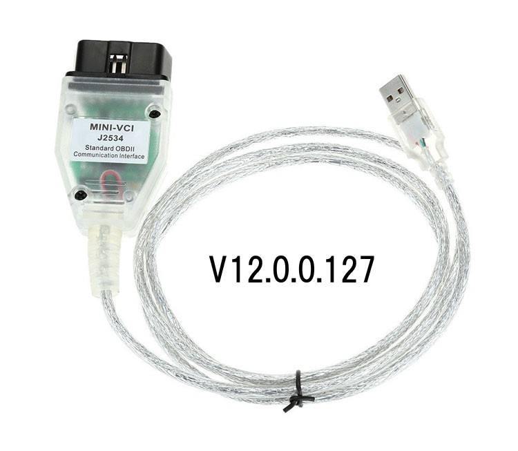 トヨタ車用 OBD2 エディットケーブル MINI-VCI TIS TECHSTREAM V13