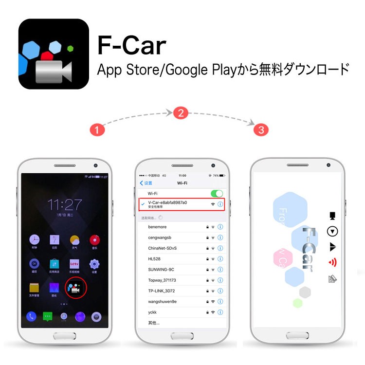 WI-Fiバックカメラ DC12V専用 720P WiFi内蔵 スマホ連動 アプリで正/鏡像切替 フロントカメラに iOS/Android 録画機能  煽り運転対策 CMOS IP66防水 LP-Y10NEW :LP01833:ライフパワーショップ - 通販 - Yahoo!ショッピング