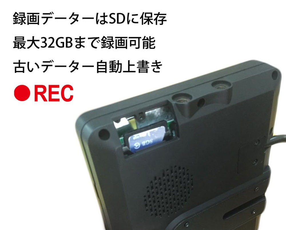12/24V トラック対応 ドライブレコーダー 4PINタイプ 7インチ 遮光式
