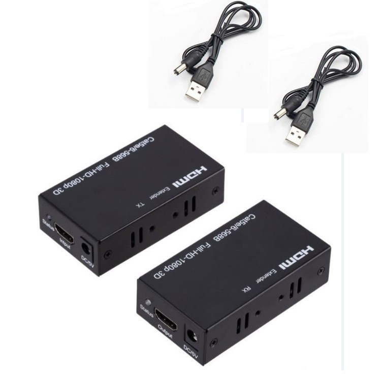 HDMI延長器 HDMI信号を60mまで延長 3D 1080P 音声対応 RJ45 LAN