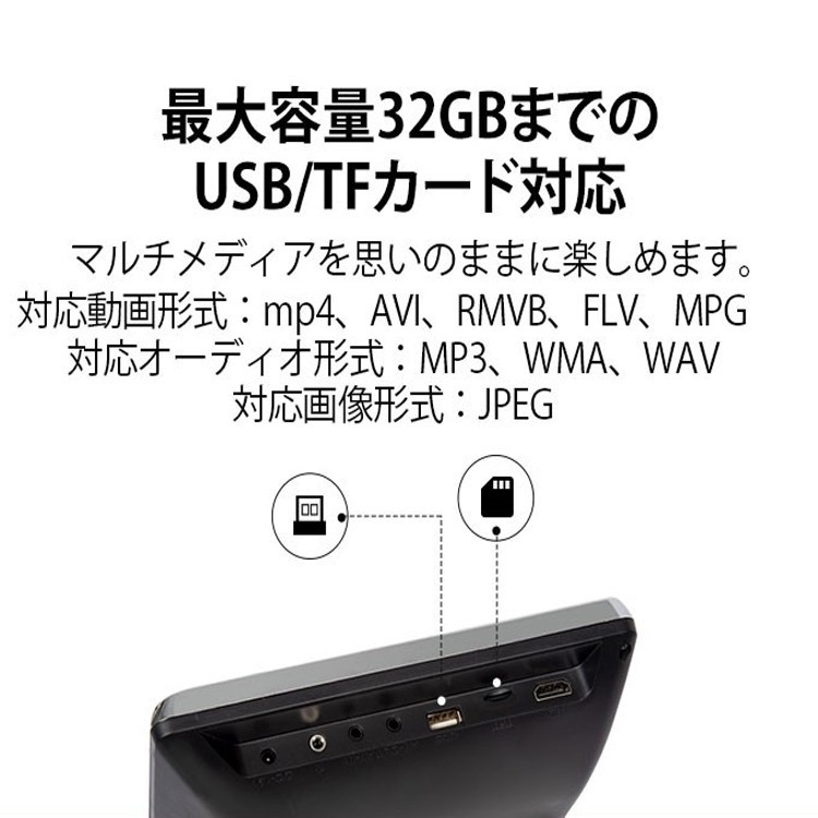 車載用モニター DVDプレイヤー 11.6インチ 大画面 後部座席 IPS 2台 11.6インチ 大画面 車載用モニター DVDプレイヤー USB mciroSD対応