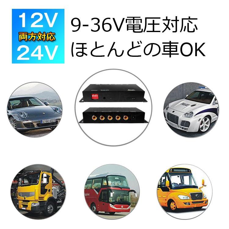 車載DVRレコーダー 720P録画 4分割 CVBS AHD自動認識 正像 鏡像設定可