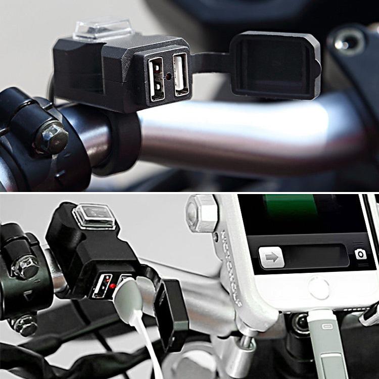 12V バイク用 USB充電器 2ポート 電源スイッチ付き バイク用USB