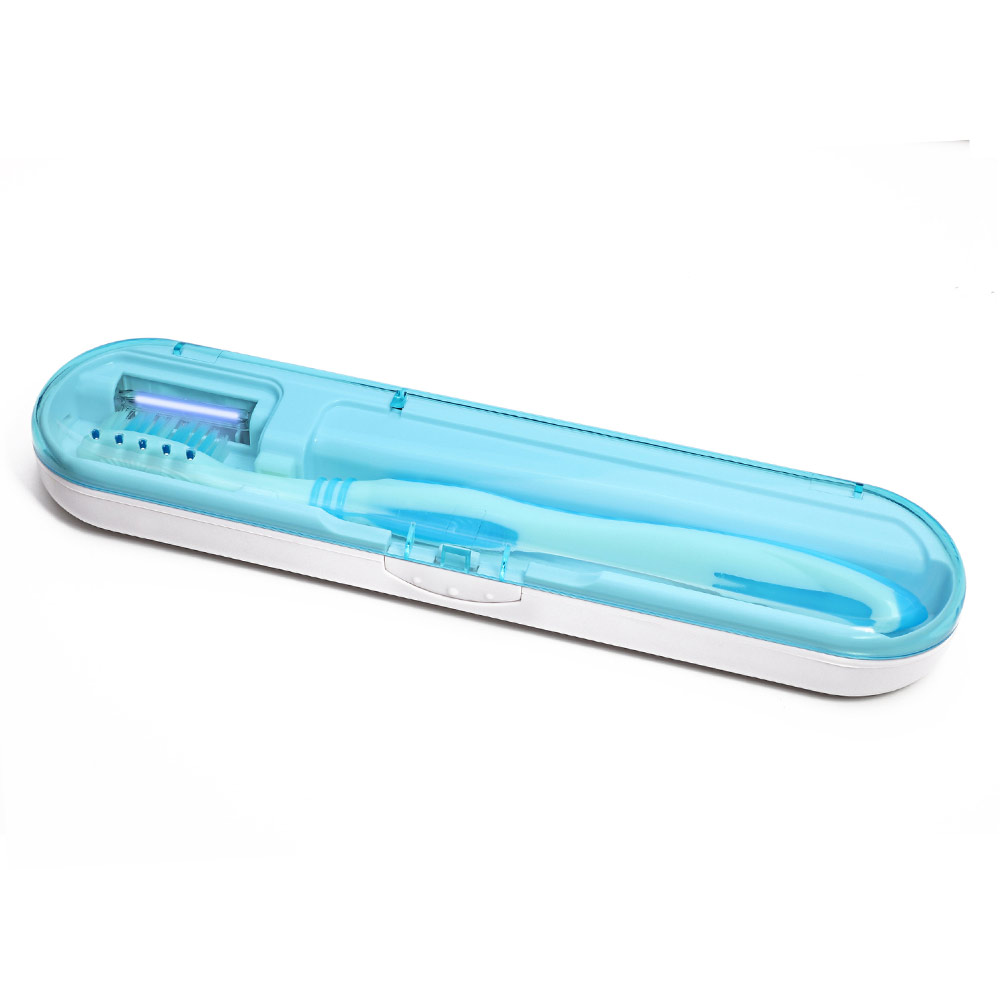 UV-C 紫外線除菌 歯ブラシケース 除菌器 単4電池2本使用 歯ブラシ収納