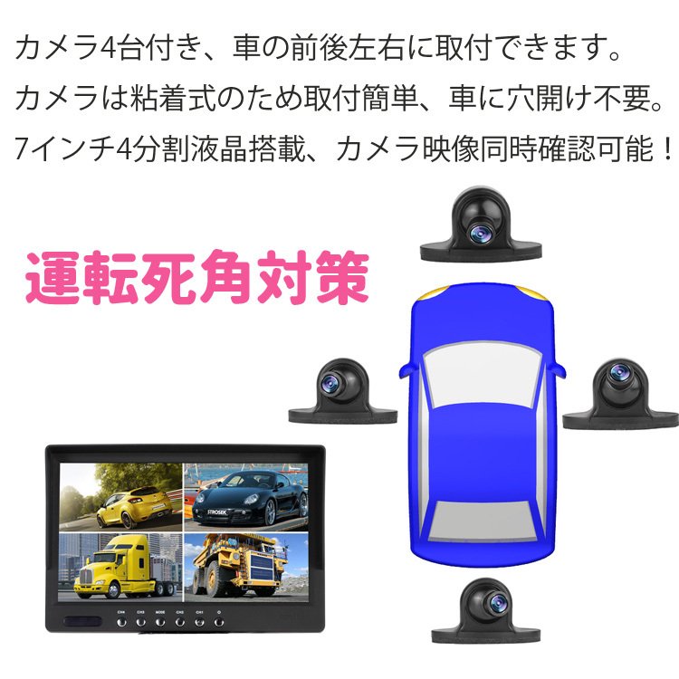車載用？　カメラ4台とモニター lp03359_1.jpg