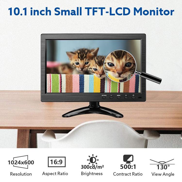 10.1インチ汎用カラーモニター 車載モニター 1024×600 広視野角 IPS
