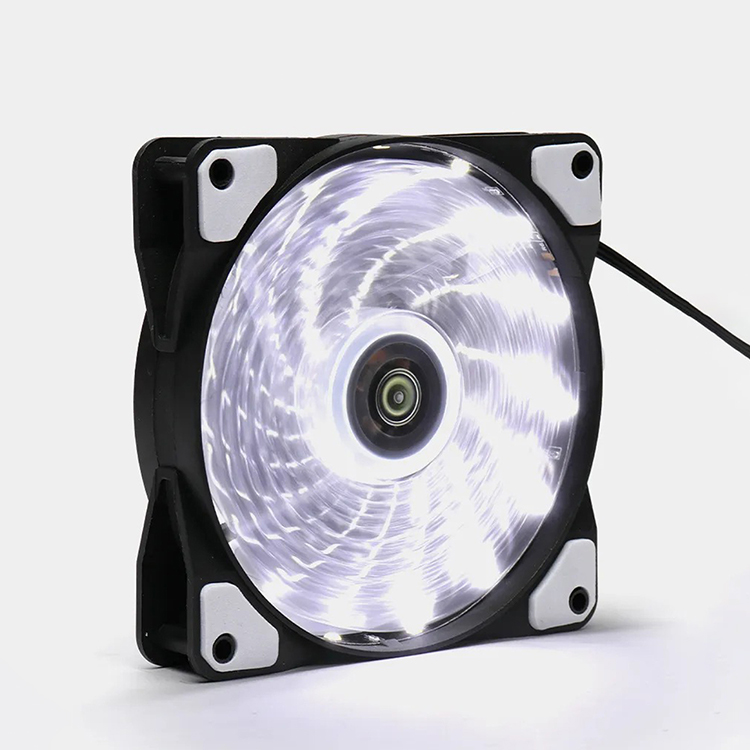 PC用LEDリングファン 4ピン 12cm 25mm 静音 冷却 1200rpm マザーボード
