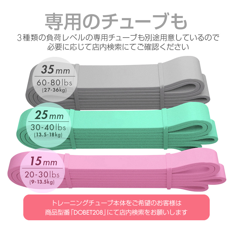 トレーニングチューブ用 ハンドル&ドアアンカーセット カラビナ付き 高
