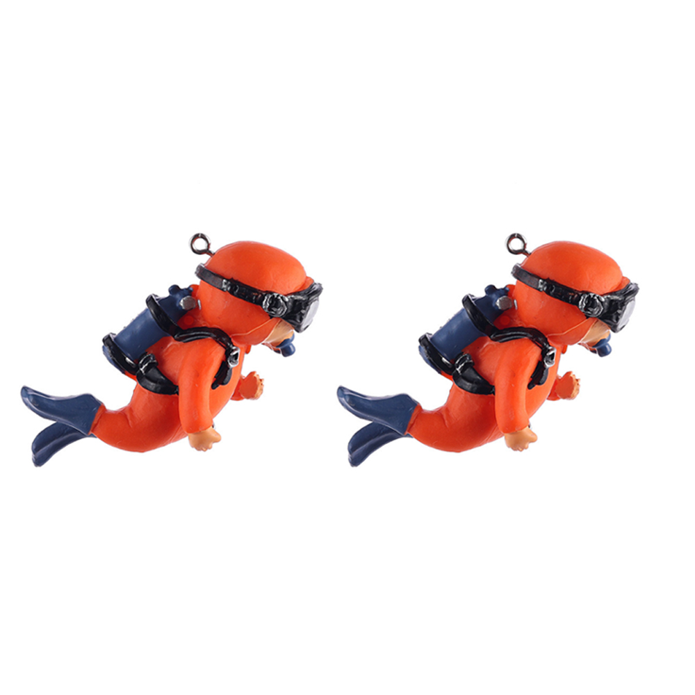 水槽装飾ダイバー2個 装飾 潜水夫 オーナメント アクアリウム 水槽