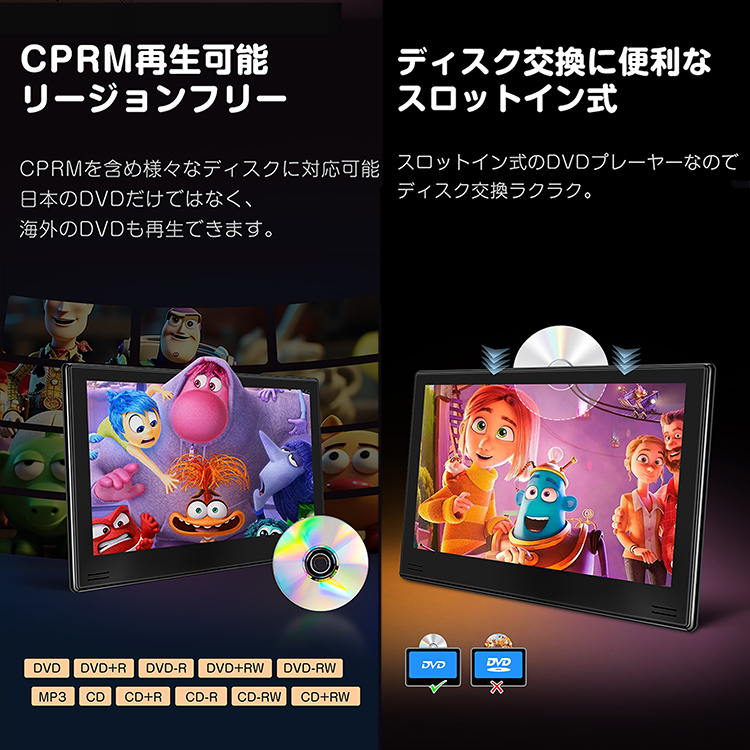 ヘッドレストモニター 11.6インチ大画面 後部座席モニター DVD