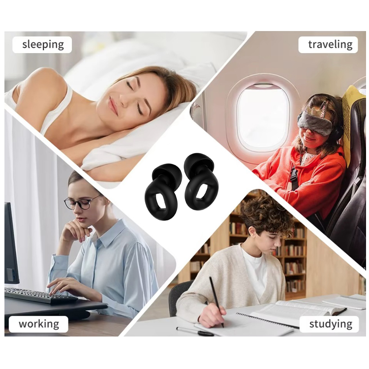 睡眠用 耳栓 ペアセット リング型 遮音 ノイズ低減 快眠 リラックス