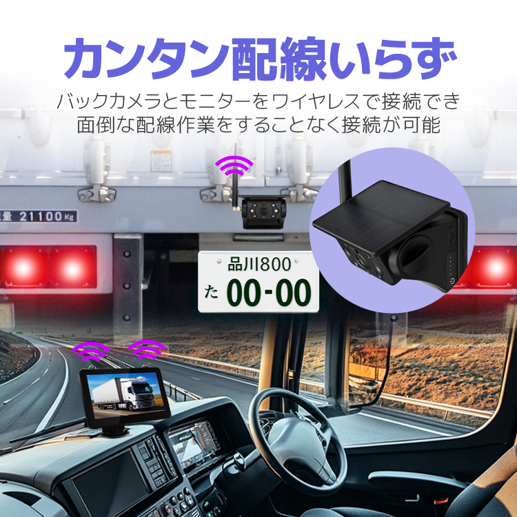 車載デジタル無線ソーラーカメラセット 12-24V車対応 ドラレコ機能