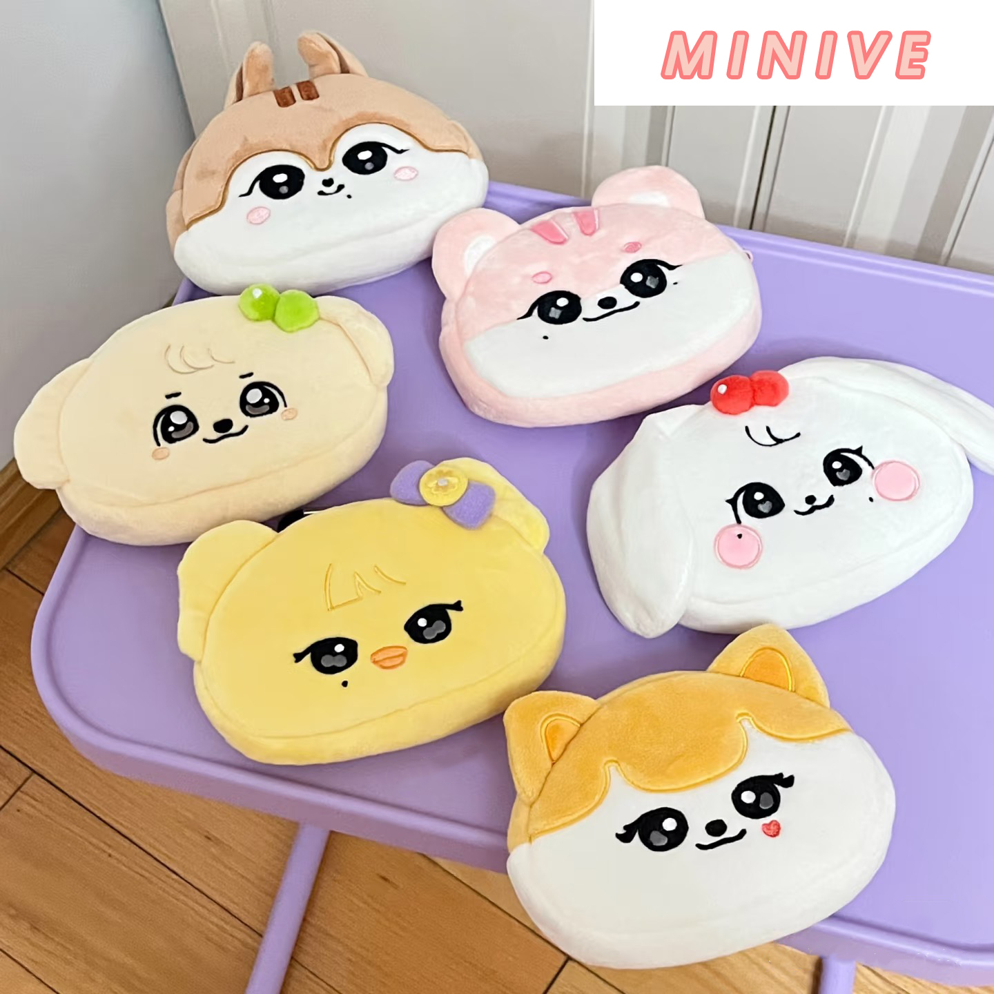 ive minive イソ イランイ クリスマス ぬいぐるみ ポーチ セット IVEグッズ MINIVE ぬいぐるみ 40cm アイヴ キャラクターグッズ