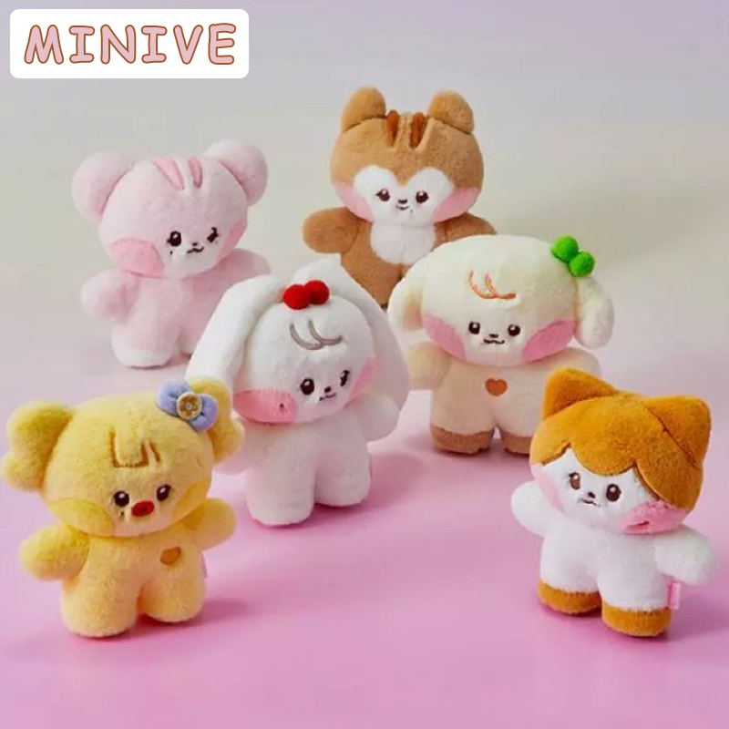IVE ミニヴ ナオリ ぬいぐるみ ポーチ キーホルダー 4点セット IVEグッズ MINIVE キーリング ぬいぐるみ アイヴ キャラクター