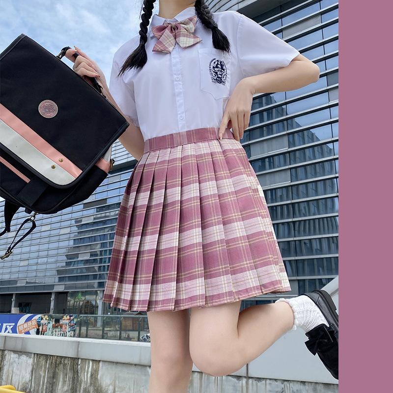 Lサイズ 女子高生 制服高校 JK スカートミニスカ　コスプレ リボン付 新品