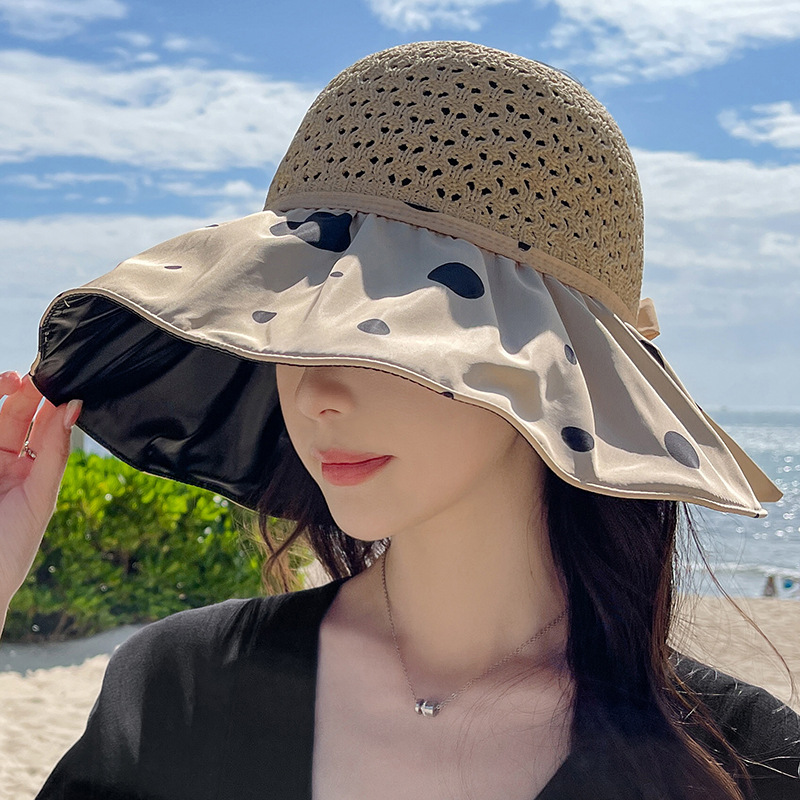 レディース 帽子おしゃれ ドット柄 Uv ハット完全遮光アウトドア日焼け防止 紫外線対応 ハット折りたたみ 飛ばない つば広 夏 ウォーキング 自転車 旅行 海 V2qphqrqae Www Familyontour De