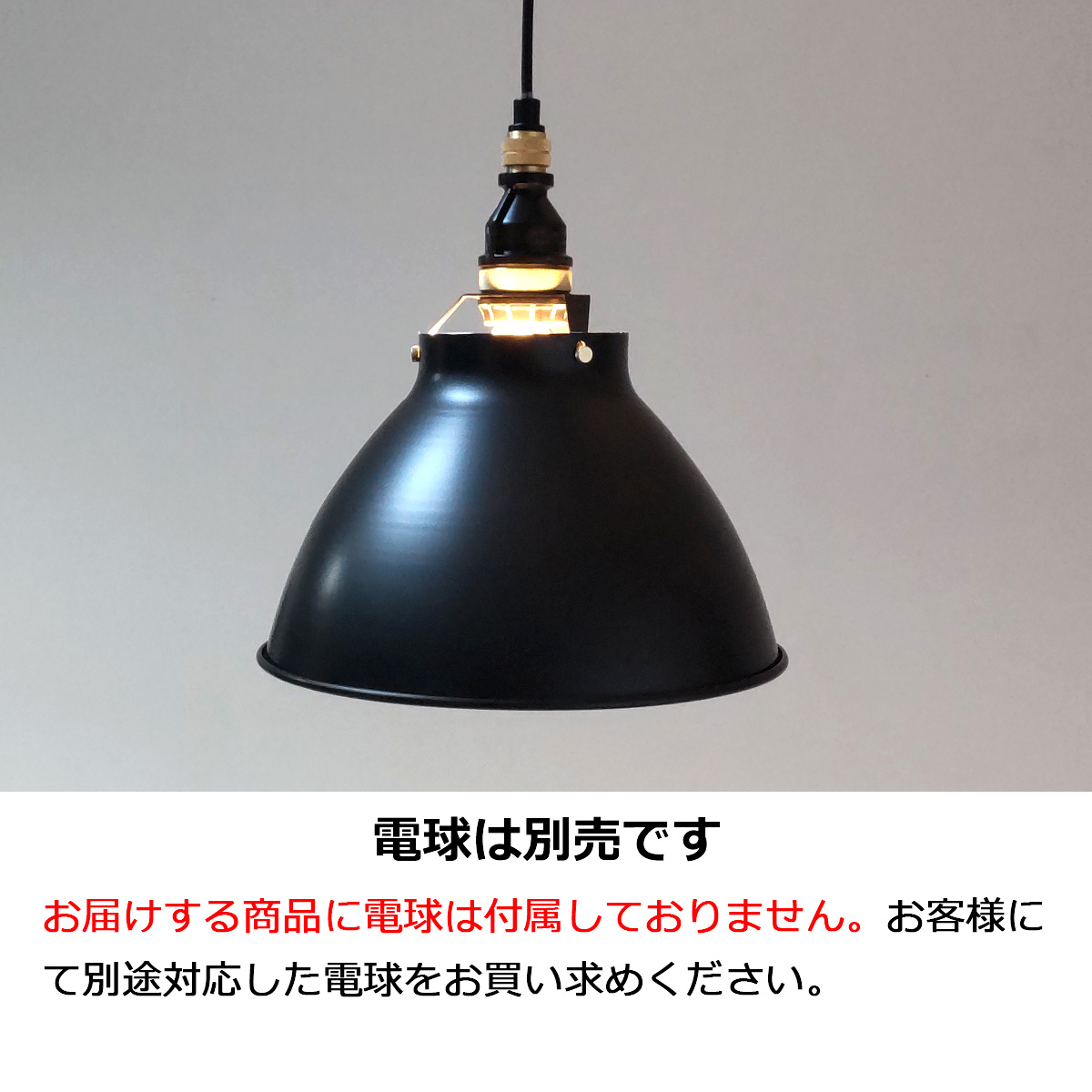 ペンダントライト 1灯 電球別売 LED対応 天井照明 アルミ製シェード 
