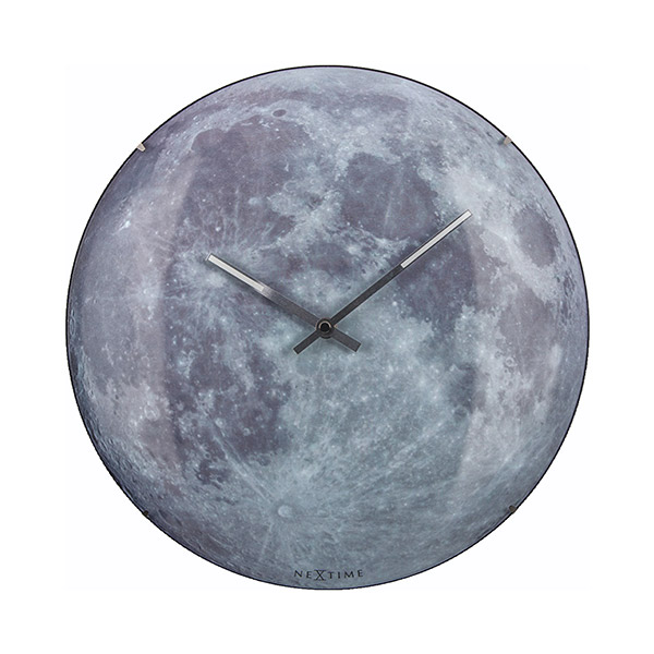 掛け時計 おしゃれ 北欧 時計 壁掛け時計 蓄光 ウォールクロック NEXTIME NXT-3164 Moon Dome 月 宇宙 スイープムーブメント 秒針なし 静か 静音 モダン｜lifestyle-funfun｜02