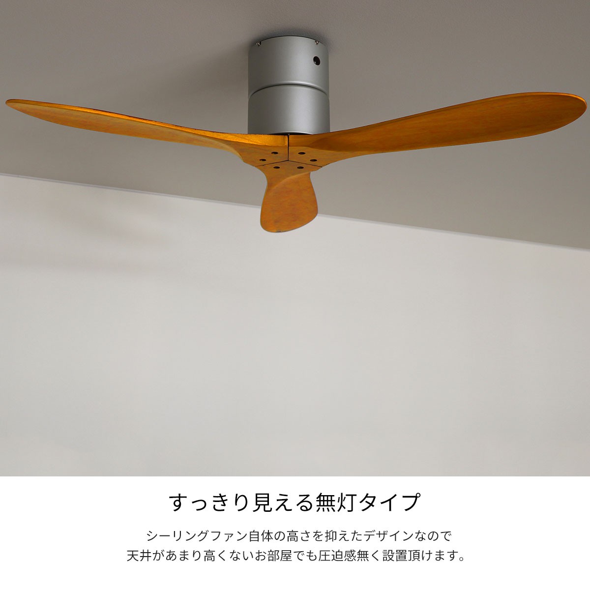 Modern Collection シーリングファン REAL wood blades JE-CF025